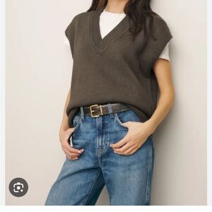 Reformation Brown Knit Sweater Vest